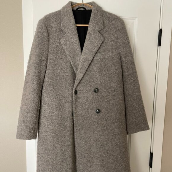 Filippa K Long Wool Grey Coat sz Large - Picture 1 of 3